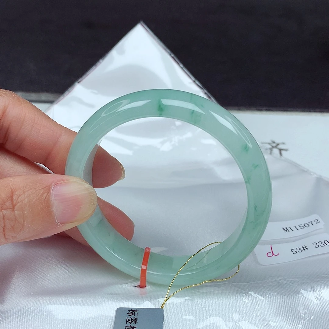 未镶嵌手镯翡翠53圈5072