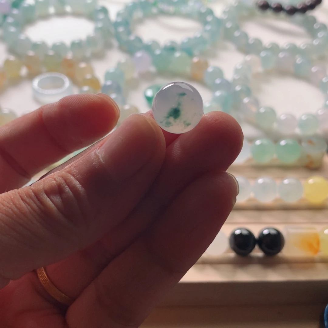 未镶嵌手链翡翠天然翡翠卡12.5飘花