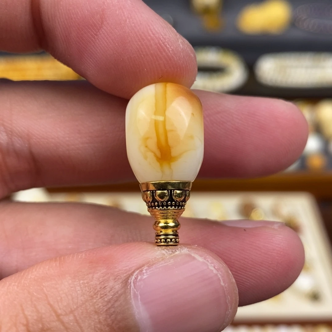 裸石蜜蜡未镶嵌配饰三通尺寸12