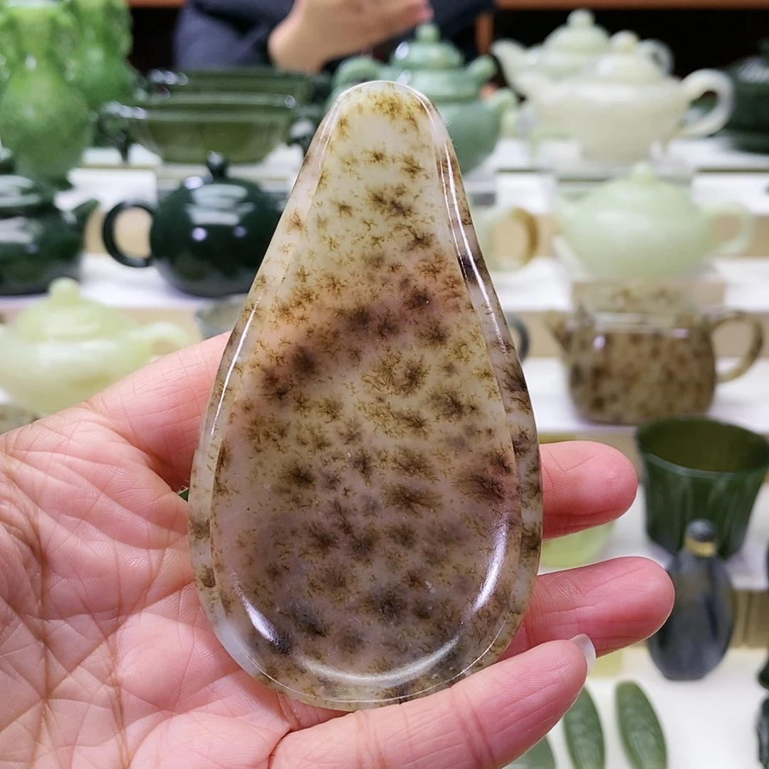 和田玉茶则未镶嵌