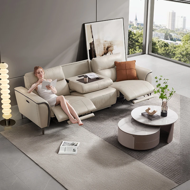 智能椅【国补】芝华仕头等舱真皮沙发高档电动沙发三人位沙发40262