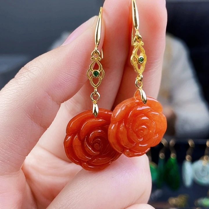 翡翠耳饰未镶嵌饰品