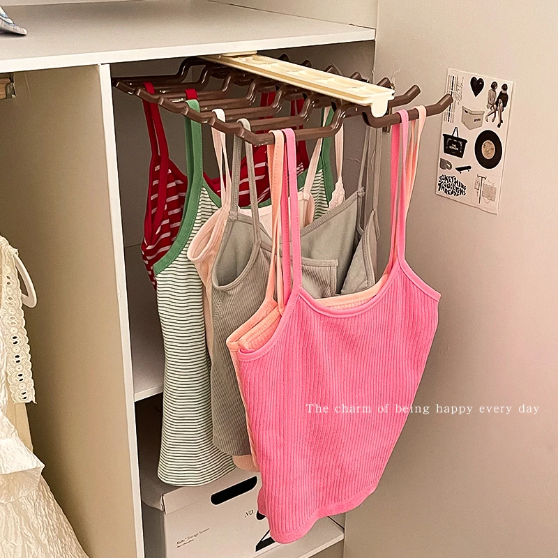 内衣滑轨挂钩家用衣柜收纳架文胸吊带内裤架多挂钩多用宿舍撑衣架