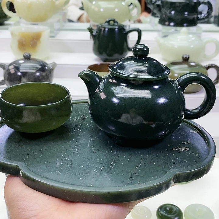 未镶嵌和田玉挂件东一壶一杯