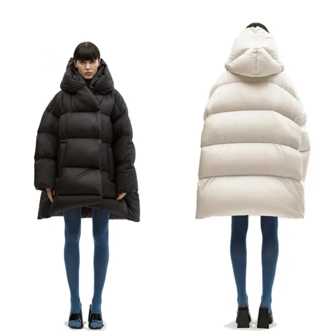 00123冬季加厚蝴蝶按扣大外套女款保暖时尚