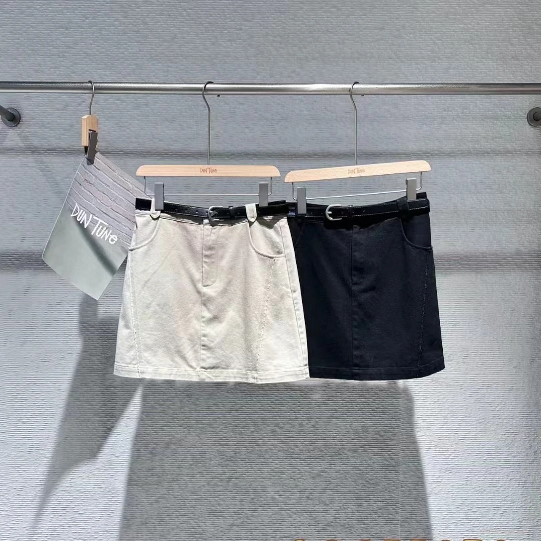 牛仔高腰A字包臀显瘦秋季短裙女