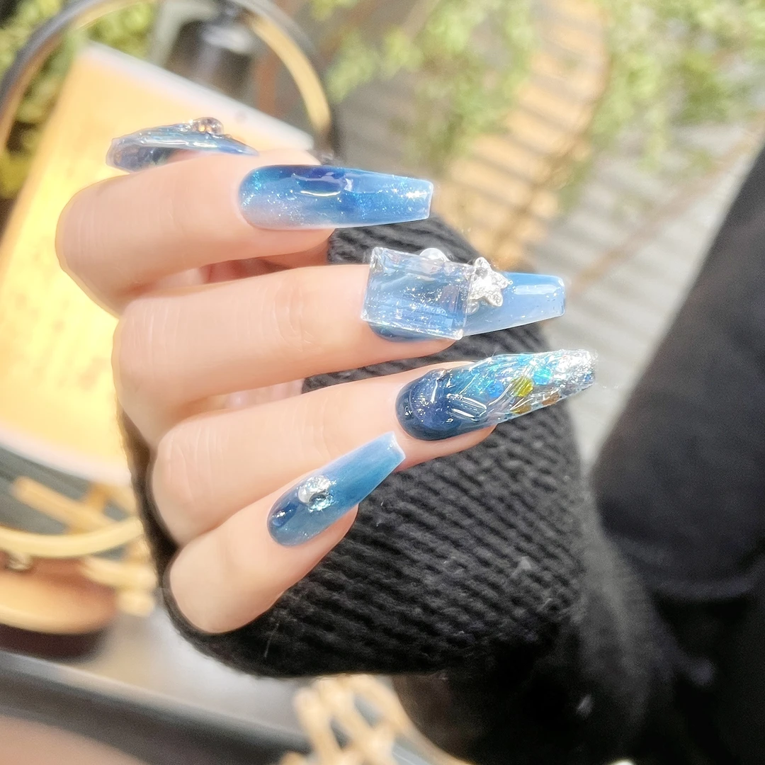 郭小双穿戴甲【浩瀚星河】全华版手工穿戴甲10片盒装-H30734