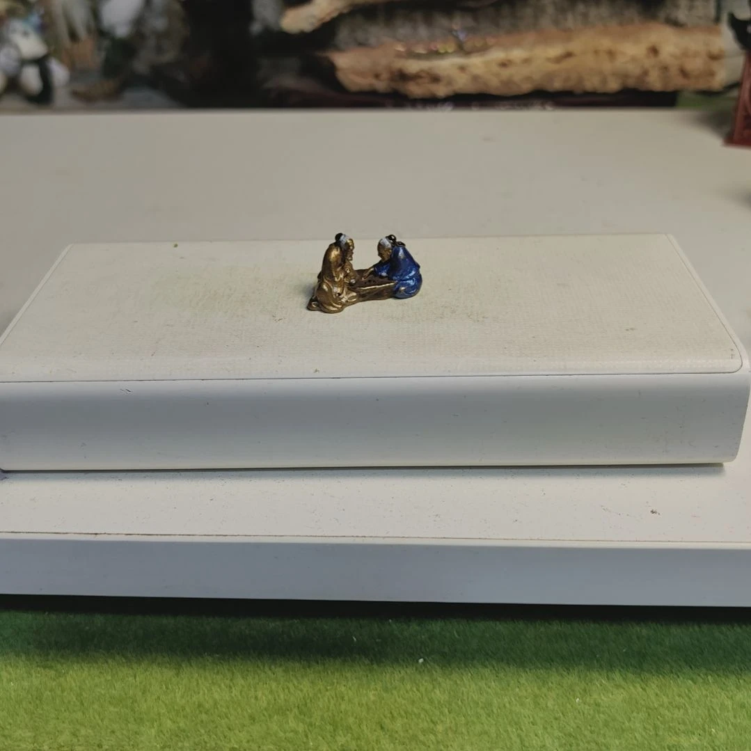 坏***笑铜盆景假山摆件造景摆件