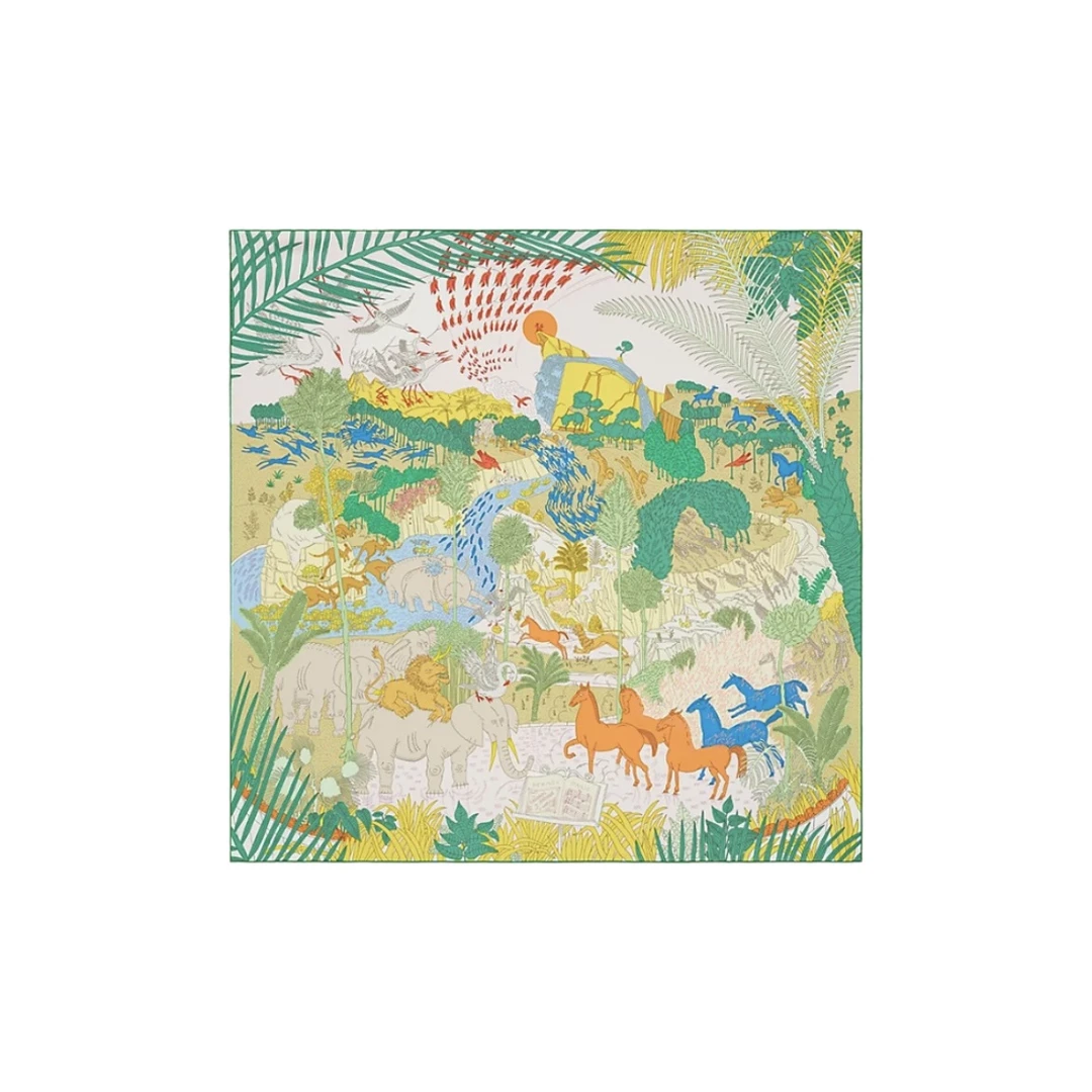 99新 Hermes/爱马仕 爱马仕 安洁利严选/QK0094860 丝巾