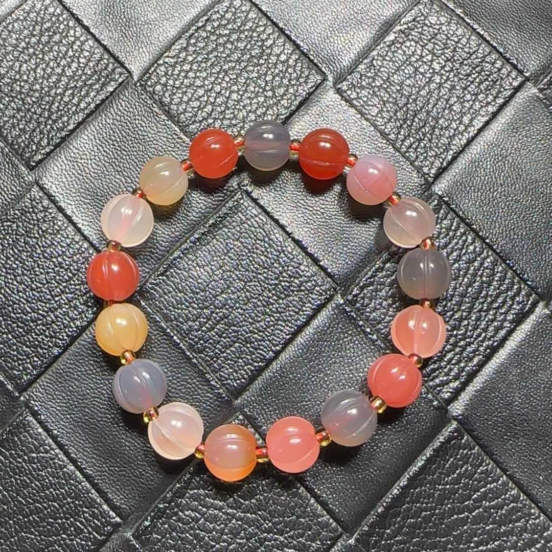 南红玛瑙未镶嵌多宝瓜珠手串