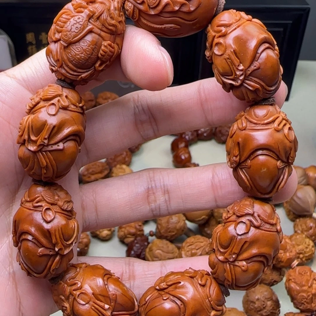 手串/手链橄榄核纯手工雕刻钟馗