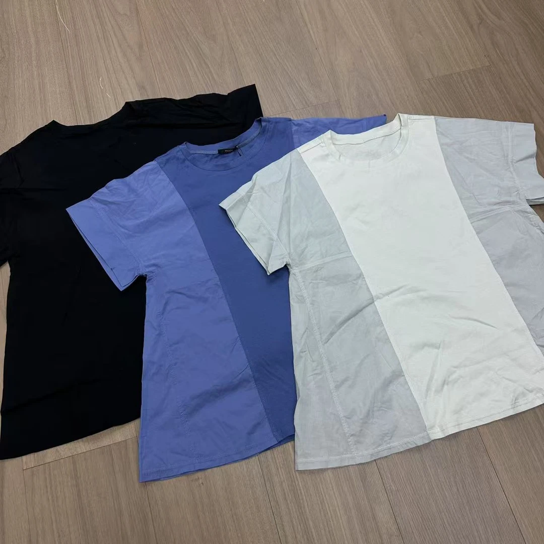 拼接款圆领短袖T恤（25021503）