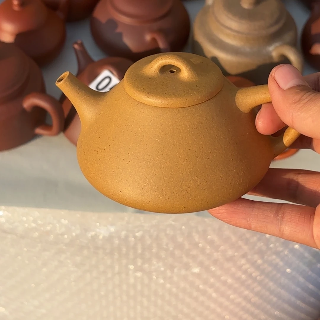 我***紫砂茶壶黄段子冶200cc微瑕半手工