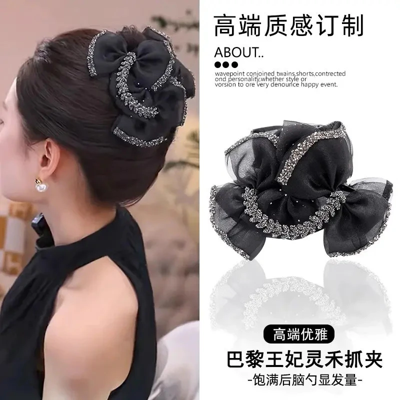 J【东方之珠】高级感AB面轻奢百搭显气质鲨鱼抓夹发饰轻奢蝴蝶抓夹