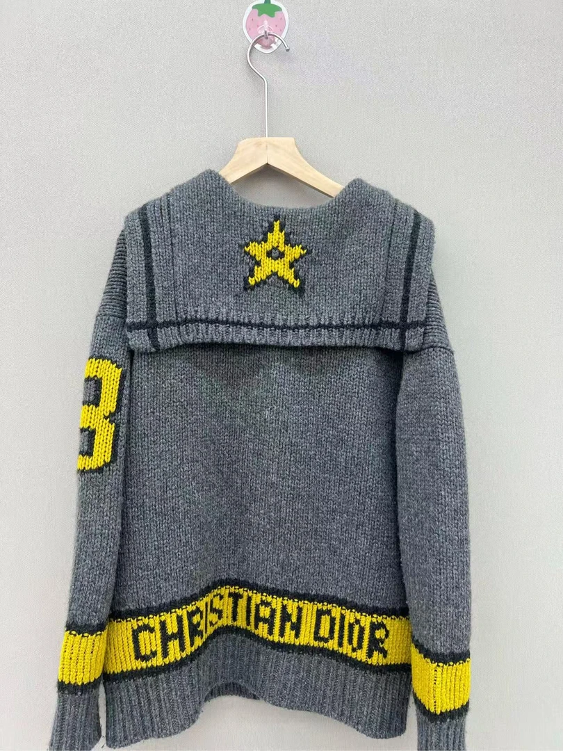 95新 DIOR/迪奥 海军风开衫毛衣