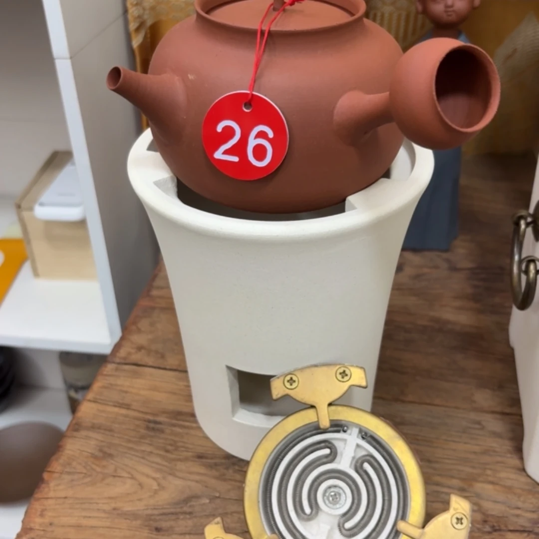 蛋***记白泥炭炉和明德园宫灯煮水壶一个