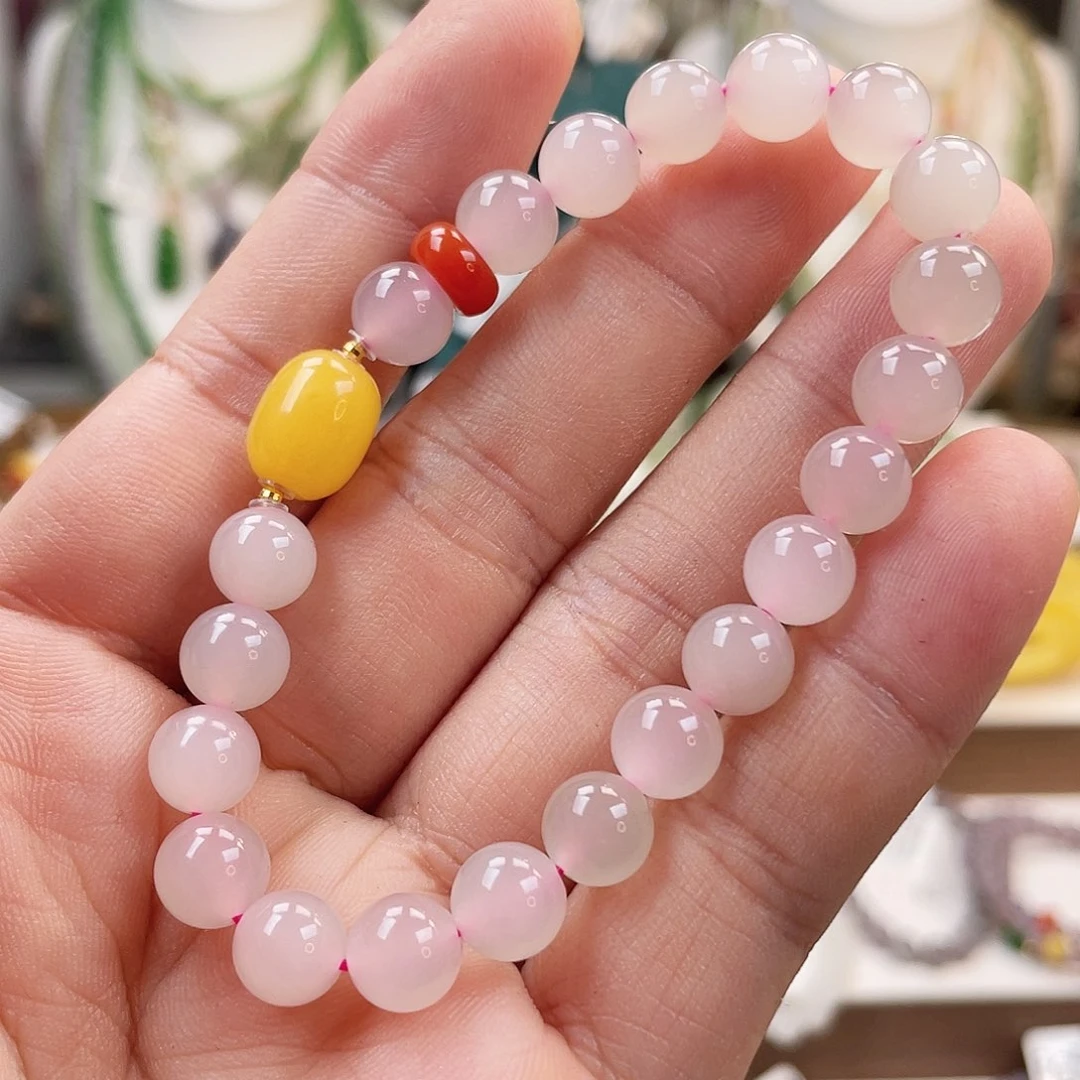 18K金镶嵌手链和田玉8