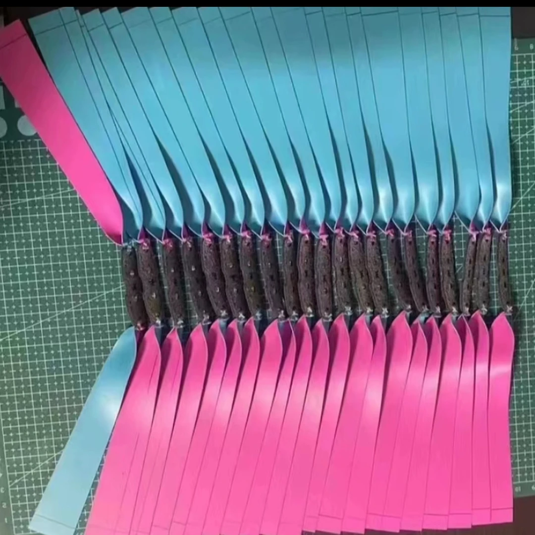 大牛蓝粉双色户外扁皮筋拉伸性好6.5倍暴力耐打四季通用