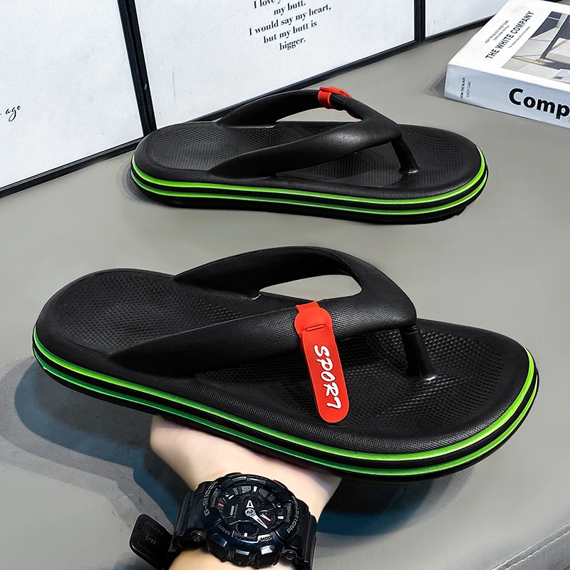 拖鞋2025夏季叠穿沙滩凉拖踩屎感时尚男士拖鞋耐脏休闲新款人字拖