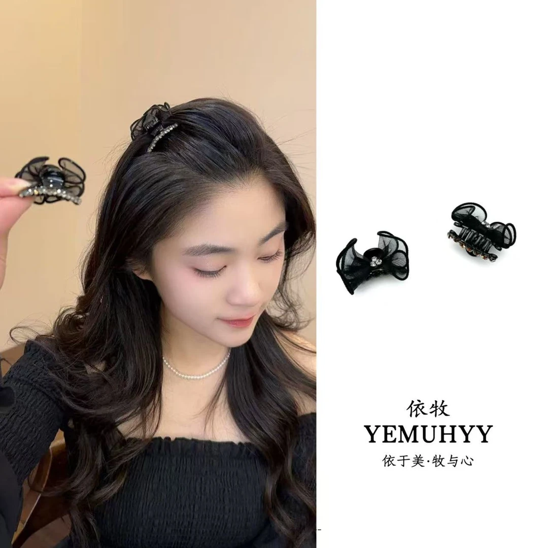 YEMUHYY / 依牧 超精致AB面蝴蝶结迷你小号闪钻刘海碎发侧边夹E21