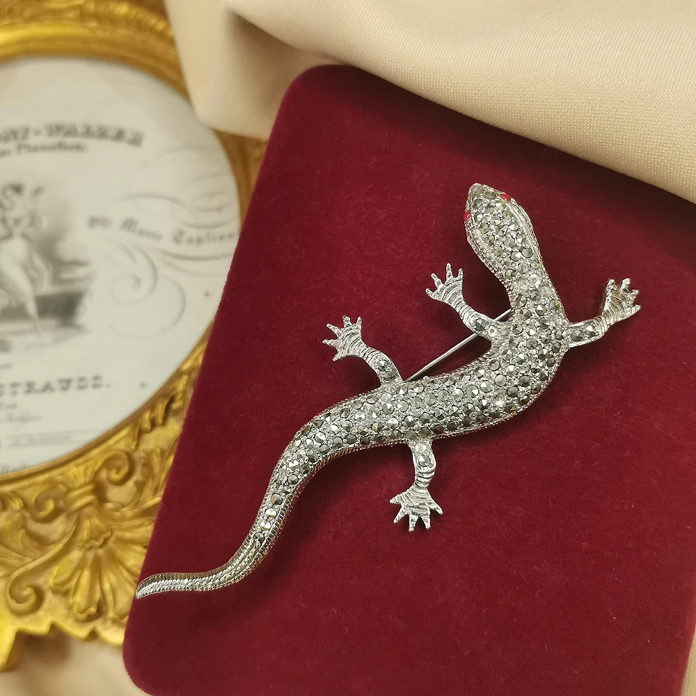 古典麦卡锡蜥蜴胸针[2501151-057]