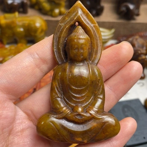 蛇纹石玉未镶嵌颈饰84