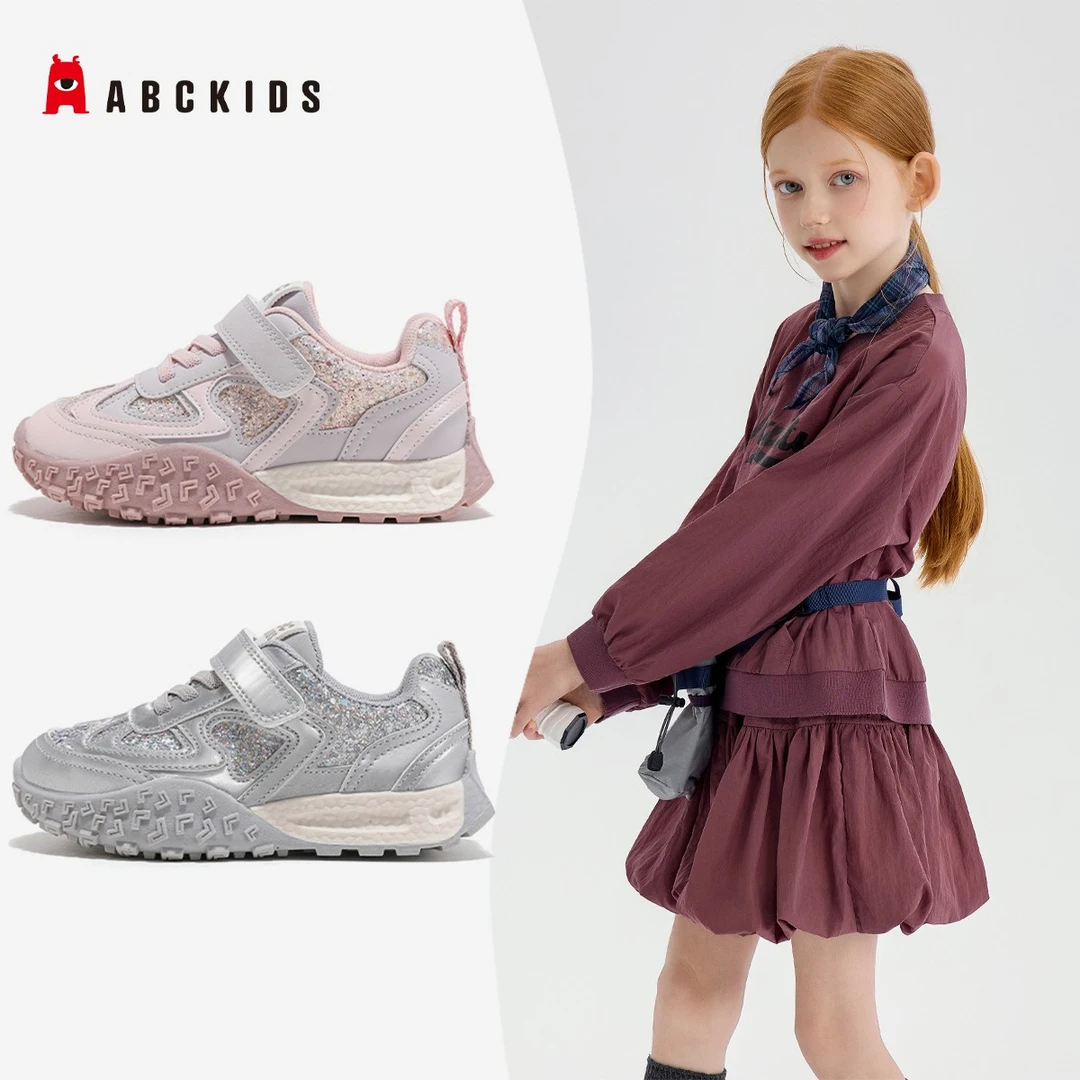 ABCkids【安丽】秋季新款魔术贴百搭女童轻便运动鞋SY433603585AX
