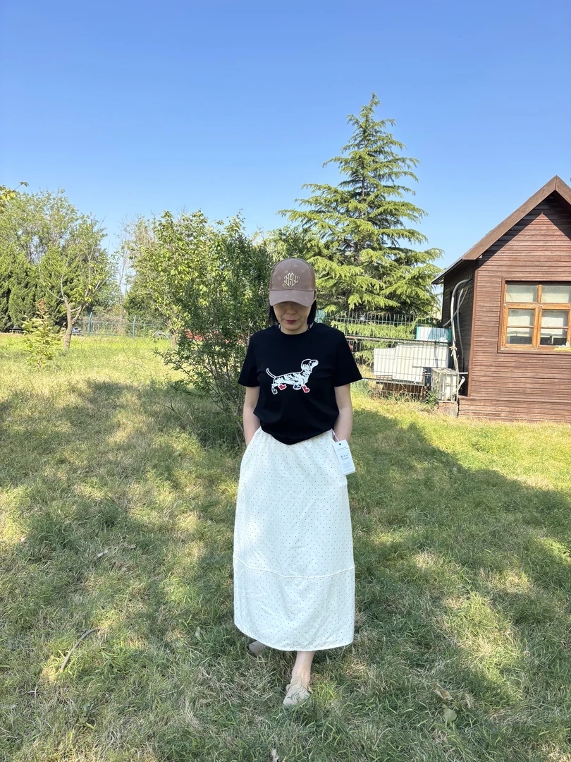 2025夏季波点半身裙 A字版 遮肉显瘦