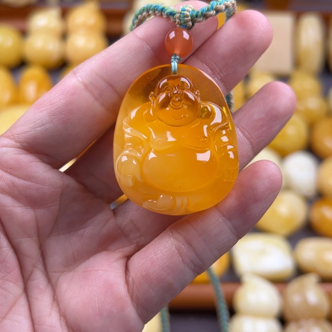 琥珀未镶嵌颈饰纯天然琥珀蜜蜡无优化