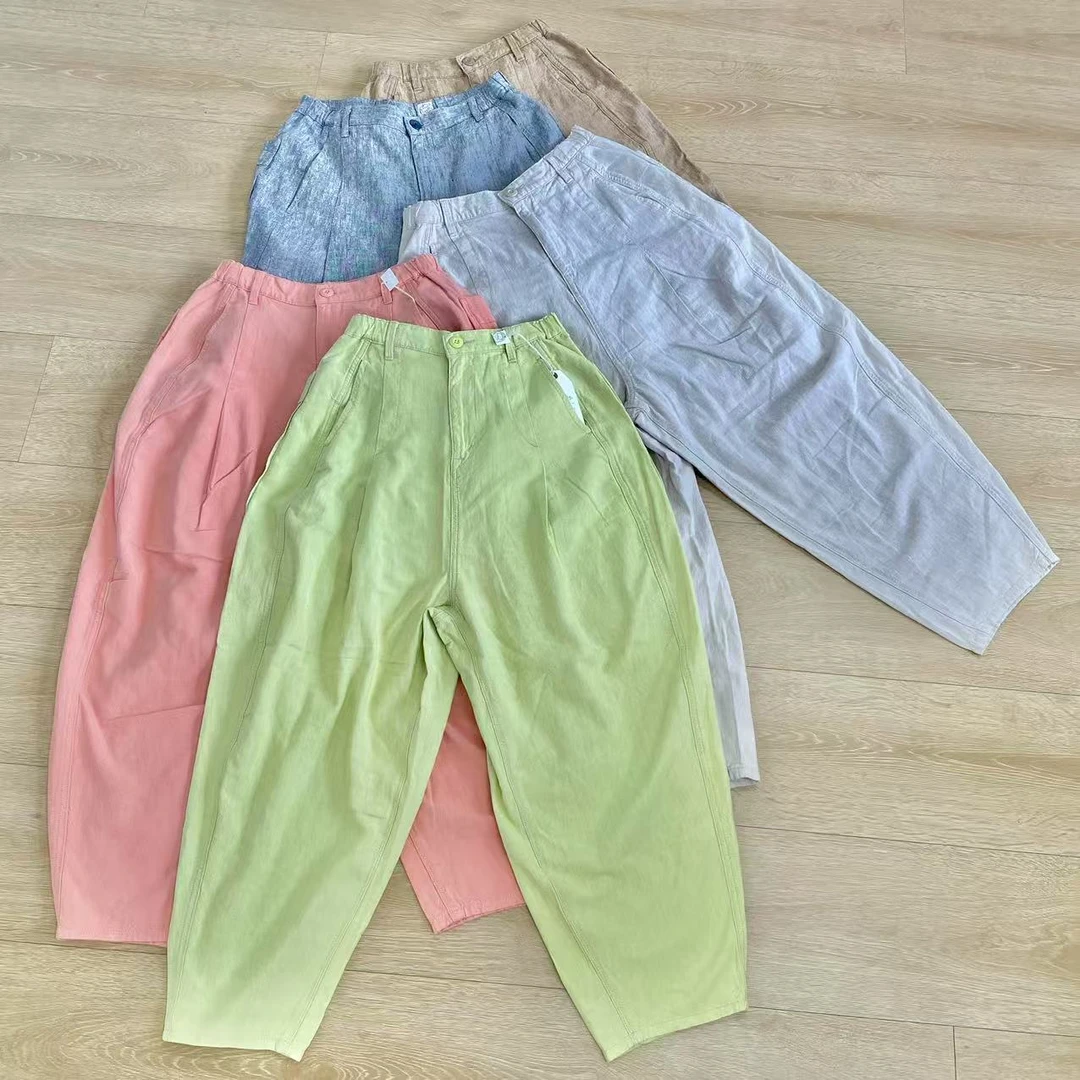 25多巴胺ins夏季休闲设计感慵懒风百搭甜美日系长裤25061741