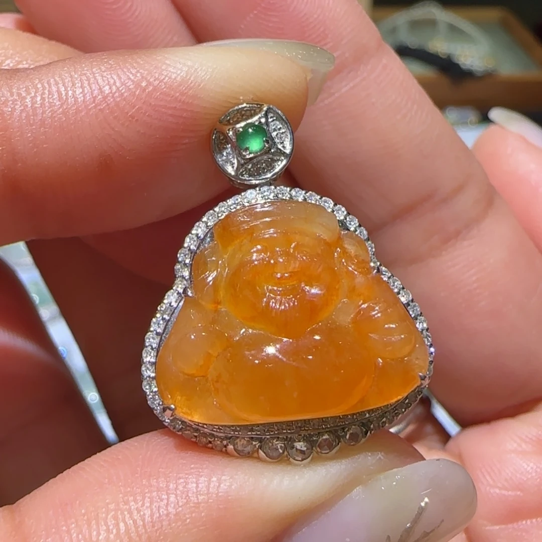 【闪购商品】翡翠颈饰18K金镶嵌天然