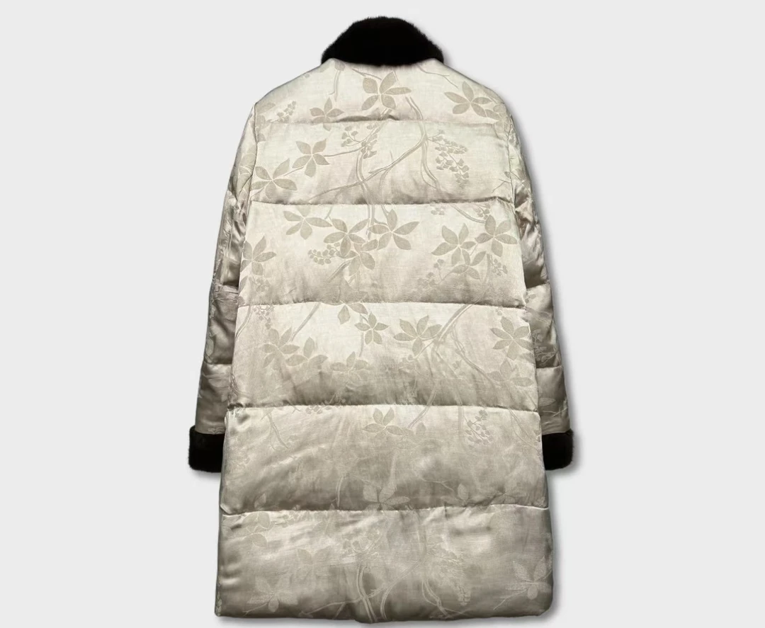 【白月光】新中式国风提花冬季新款宽松加厚外套2024D0741珊珊