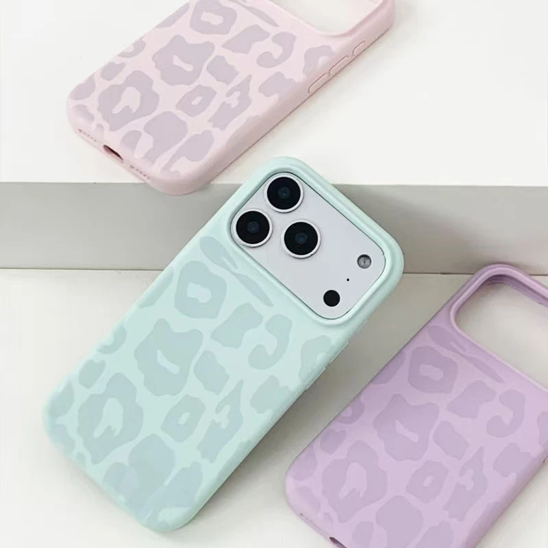 飞虎胜亲肤糯米壳豹纹适用iPhone17/16promax手机壳苹果15硅胶14