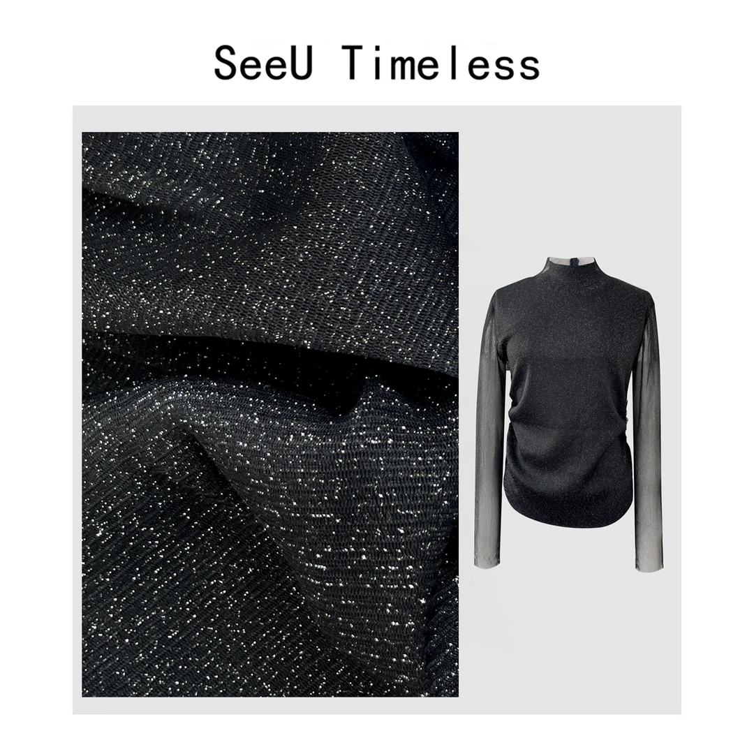 【星夜启辰】25年早春新款设计修身镂空亮片内搭