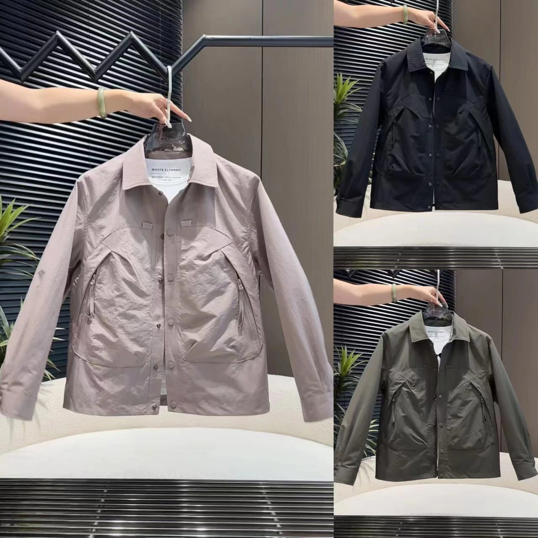 2025秋季新款百搭简约风翻领休闲外套2588
