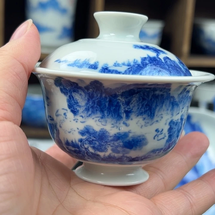 烦***烦杯溪山造物山水微瑕