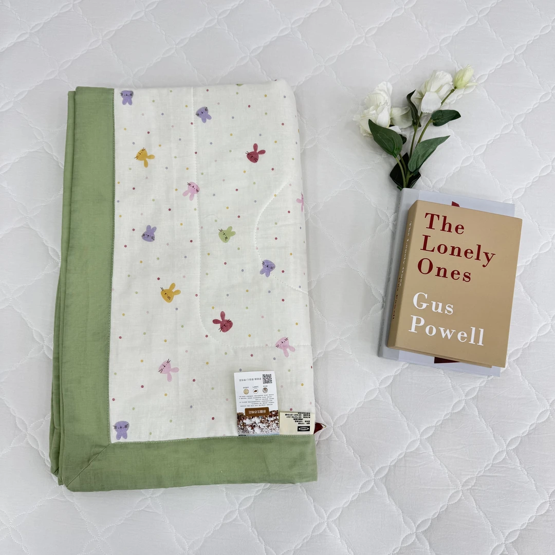 有瑟【双层纱儿童被】全棉双层纱布棉花夏凉被 柔软儿童夏被一条