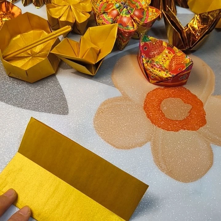 手工折纸鎏金纸尺寸15/20