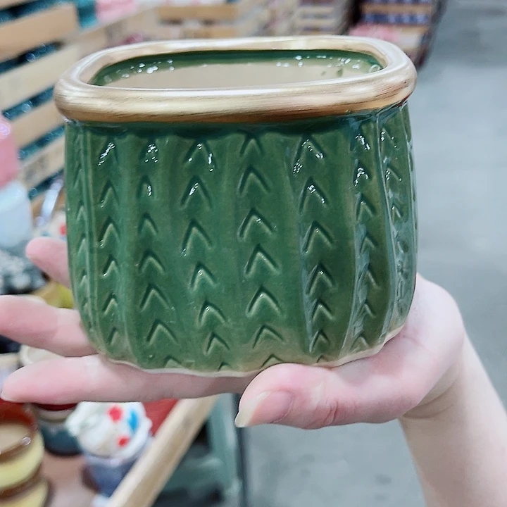 有孔，凑10元包邮陶瓷花盆发货！