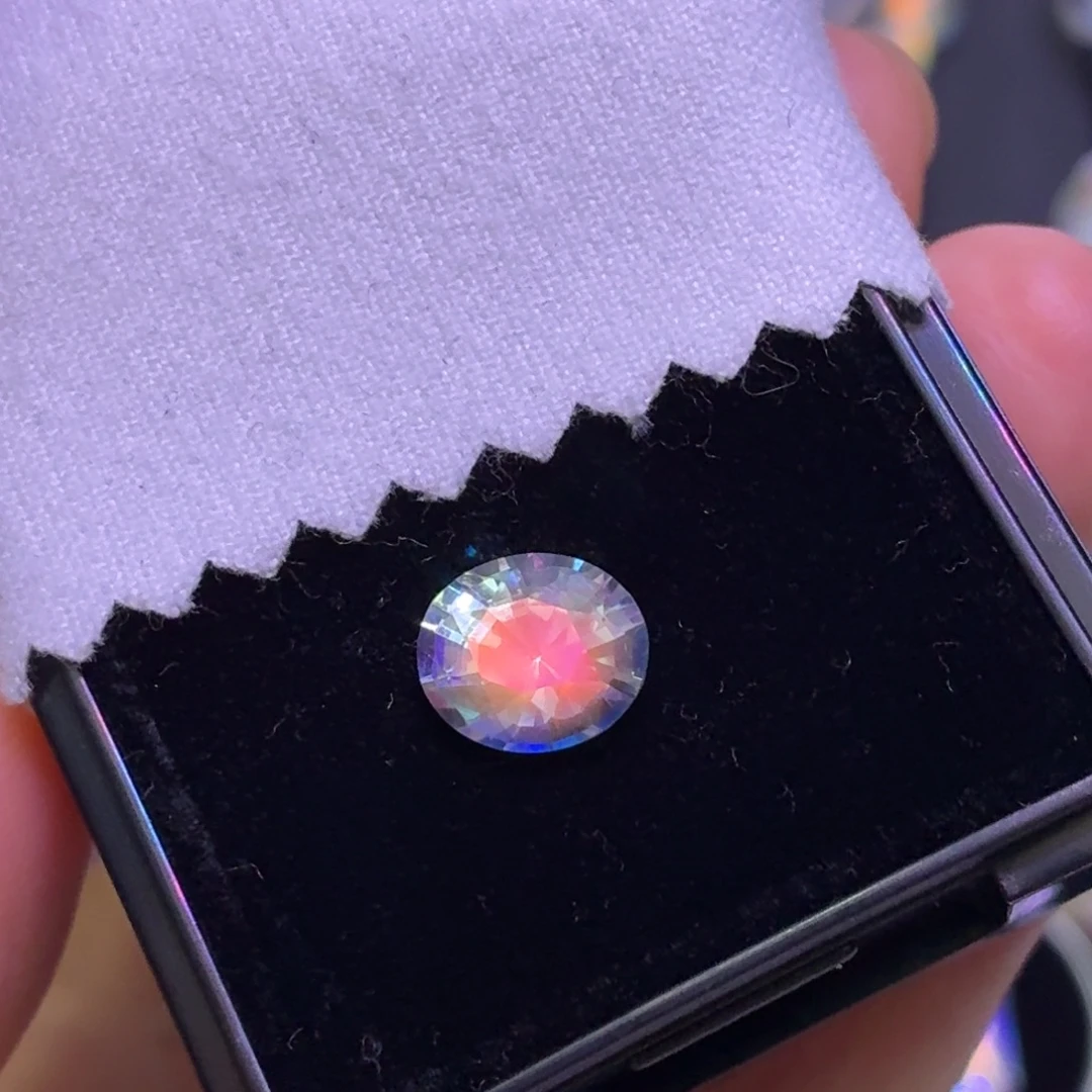 月光石裸石全净体马岛粉紫