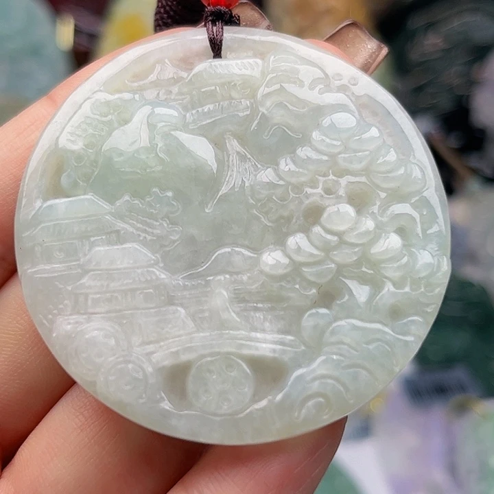 翡翠未镶嵌颈饰挂件