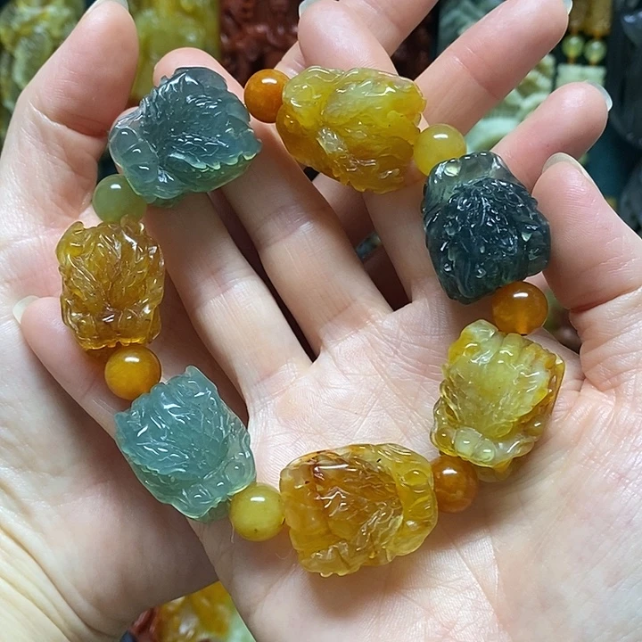 蛇纹石玉未镶嵌手链