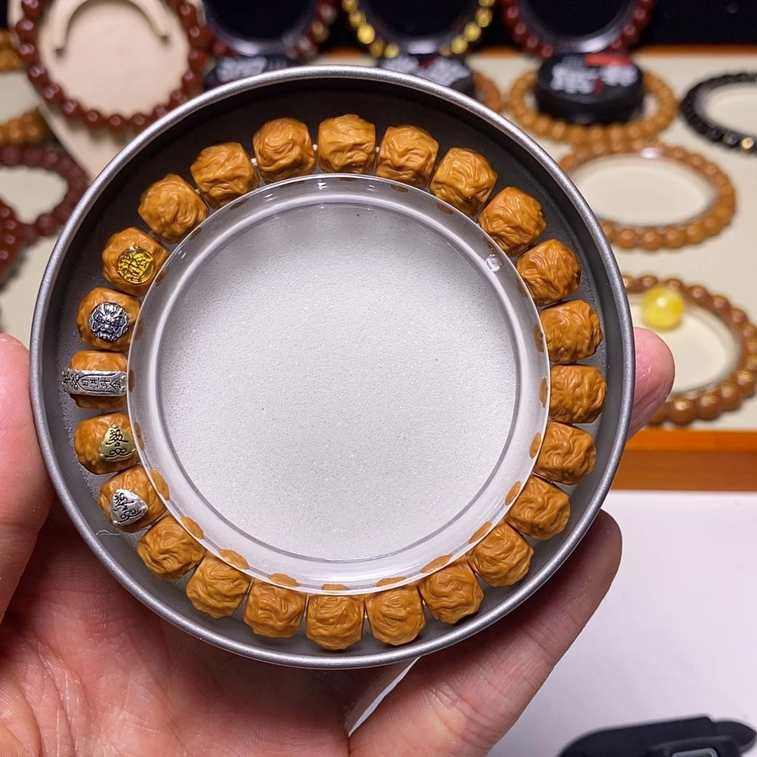 手串猴头核桃全品五标款龙蛇之变 尺寸10左右 馒头料