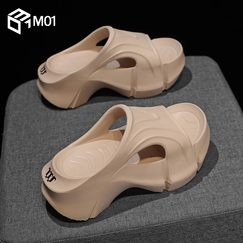 M017cm厚底拖鞋女夏外穿时尚网红增高级感海边沙滩家居凉鞋百搭
