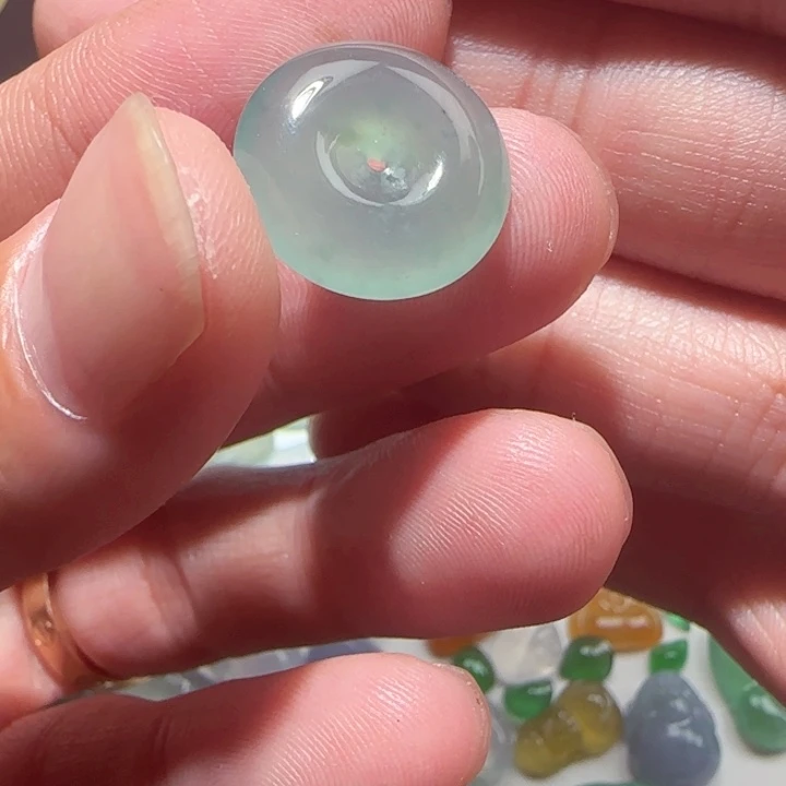 定制翡翠未镶嵌天然翡翠平安扣