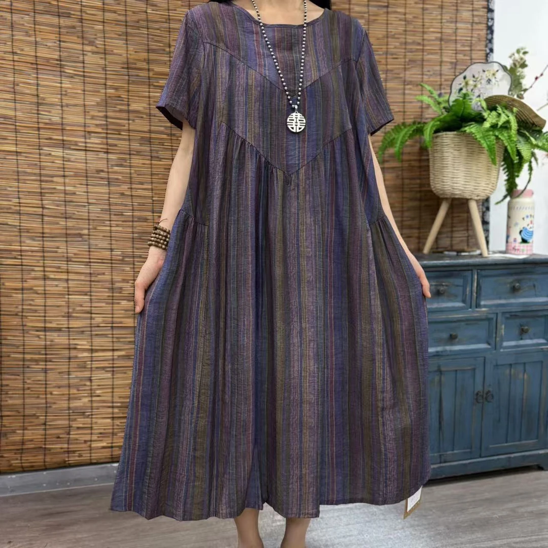 7496新款夏季洋气减龄优雅洋气连衣裙QZ