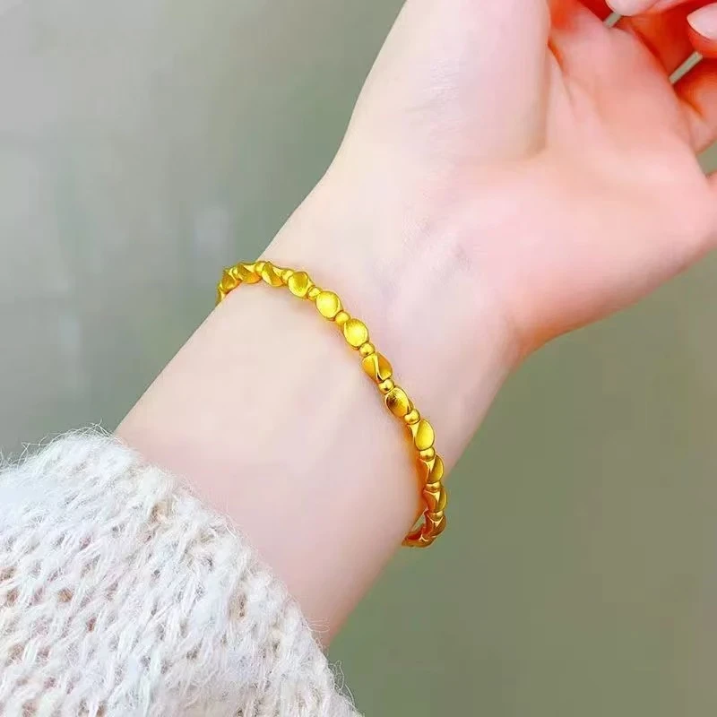 古法亮面扭扭珠手链