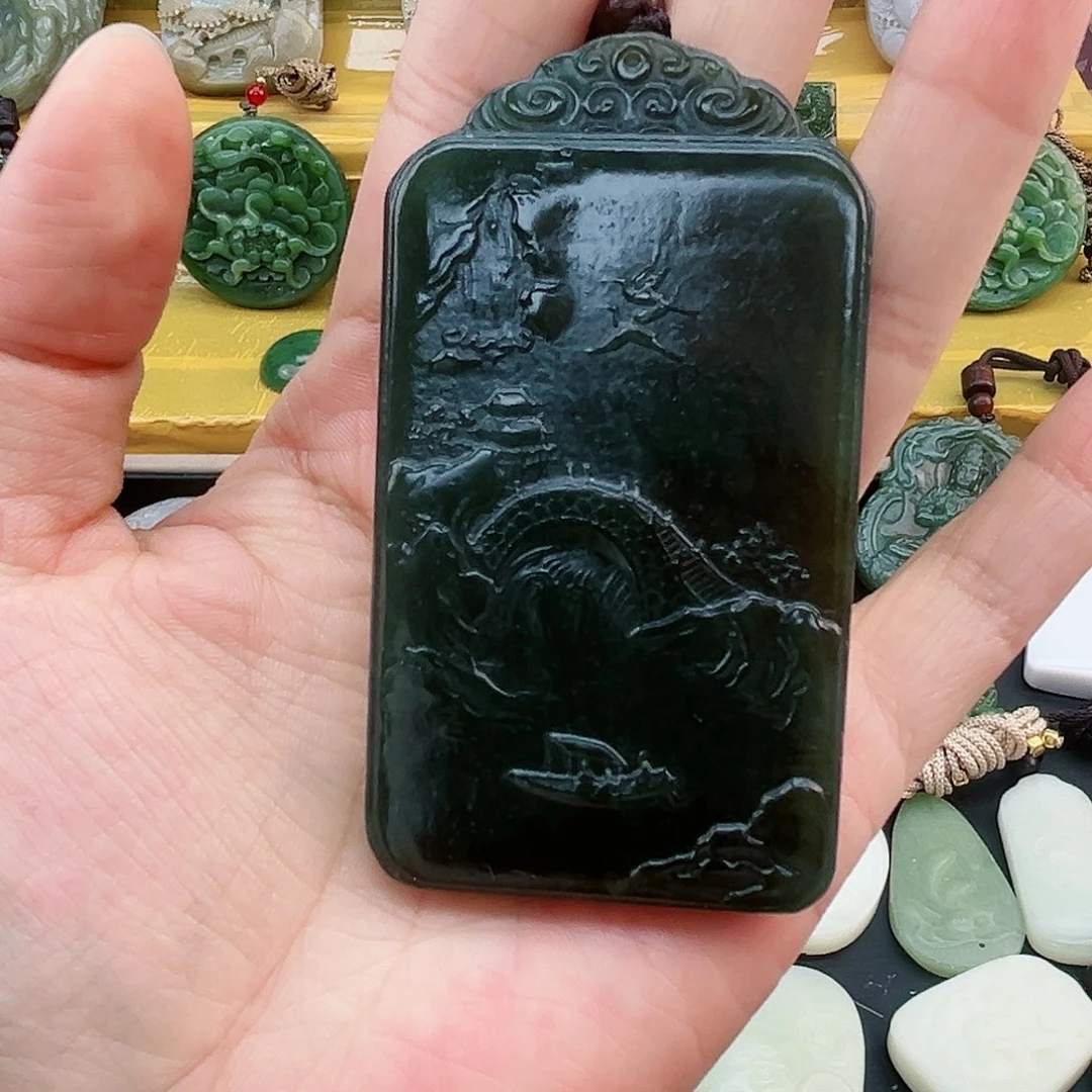 和田玉未镶嵌颈饰