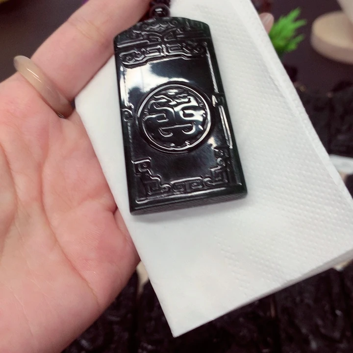 未镶嵌挂件翡翠天然a货钢琴黑挂件