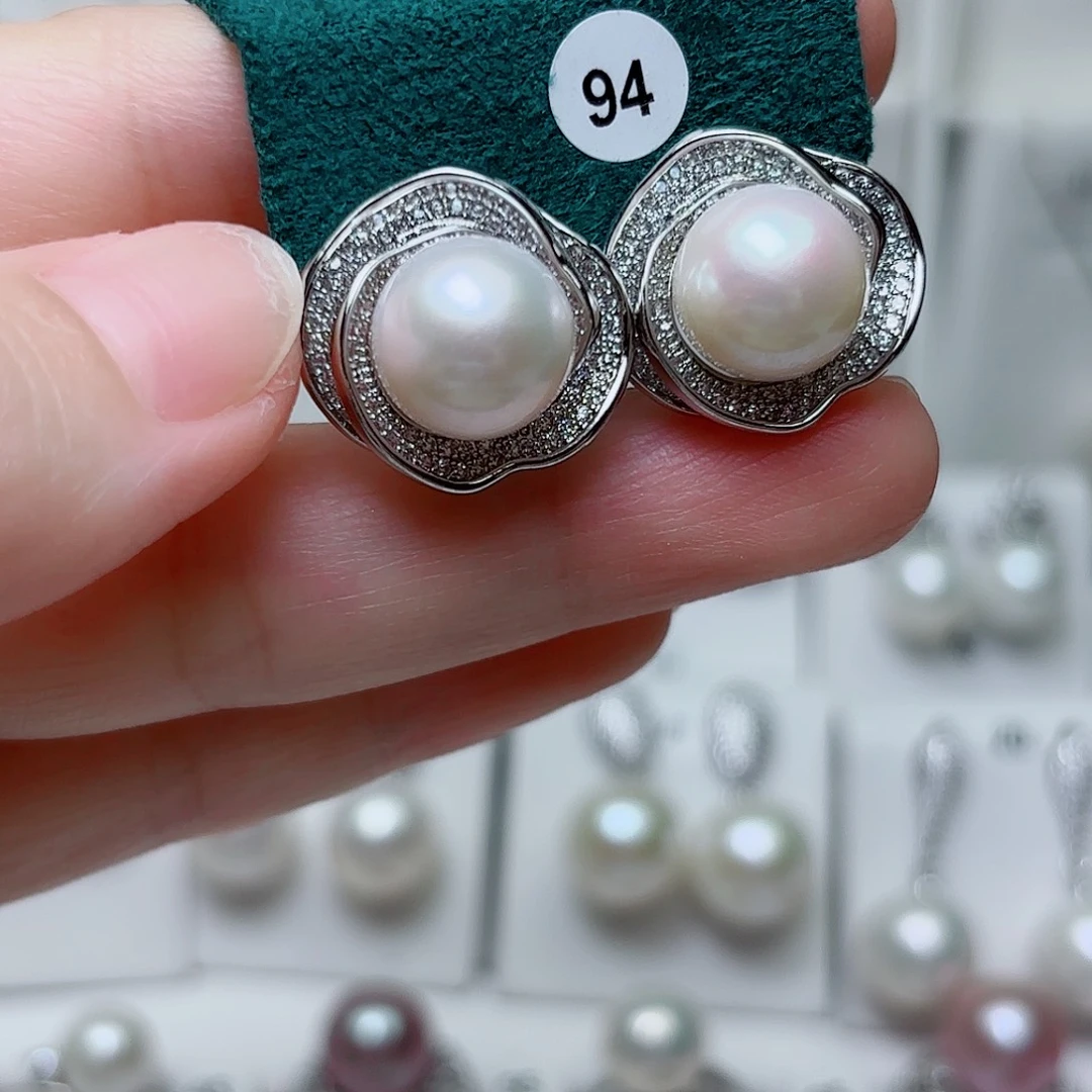 淡水珍珠银S925镶嵌颈饰